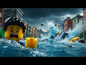 LEGO Flash Flood Ambush — Water Rises in Seconds ⭐ #LEGO #StopMotion #LEGOAction #WaterFX