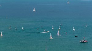 Sailing boats on the open sea