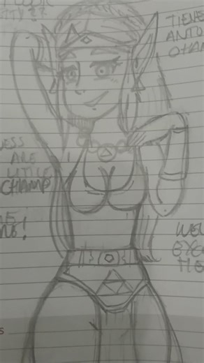 Princess Zelda Drawing. #dibujo #draw #zelda #sketch