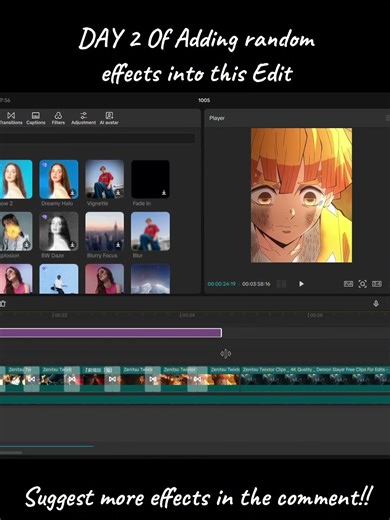 Day 2 of adding effects/transitions to a edit! #shorts