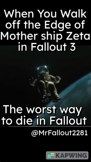 When you Walk of the Edge of Mothership Zeta in Fallout 3#fallout #fyp #mrfallout2281 #funny #memes