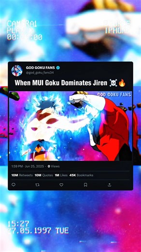 When MUI Goku Dominates Jiren ☠️🔥 #dragonball #goku #shorts #viral #trending #edit