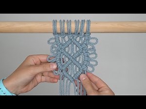 DIY Macrame Tutorial: Diamond Pattern with Loops Using Double Half Hitch Knots!