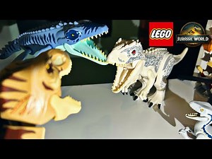 NEW LEGO MOSASAURUS!! | Lego Jurassic World | T Rex Vs Indominus Rex