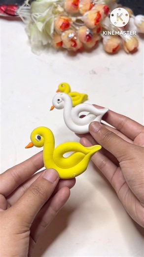 DIY idea 💡 super easy clay diye duck banano🐣#claycrafts #music #trending #diy #craft