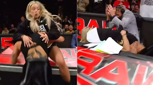 Liv Morgan broke character to protect Rhea Ripley from potential injury on WWE RAW
