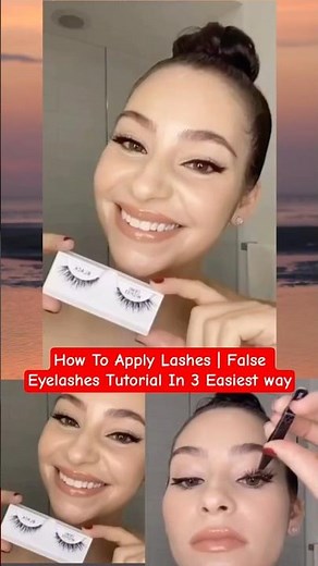How To Apply Lashes | False Eyelashes Tutorial In 3 Easiest way #3