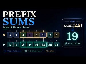 Prefix Sums Explained Visually | Range Sum Queries in O(1)
