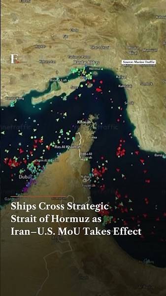 Ships Cross Strategic Strait of Hormuz as Iran–U.S. MoU Takes Effect | Firstpost News | N18G