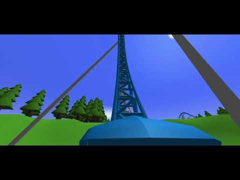 Blue Vertical On-Ride Intamin Accelerator Coaster