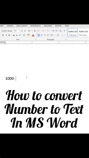 Convert Numbers To Text in MS Word | MS Word Tricks #msword #shorts #ytshorts