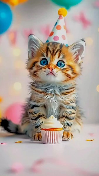 Happy Birthday Kitty Celebration Fun