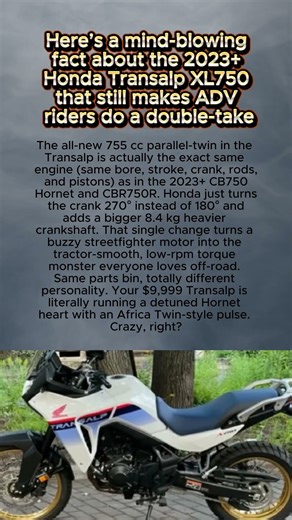 Here’s a mind-blowing fact about the 2023+ Honda Transalp XL750 that still makes ADV riders do