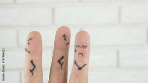 Love triangle. Fingers. History on the fingers.