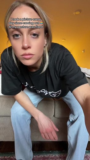 the proper way to sit 🫡 #wlw #wlwtiktok #bitok #bigirls #tomboy | i took a picture everyday original posture
