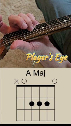 How To Play an A Major Chord on Guitar (Open Chords) | Player's Eye #shorts #guitarchords