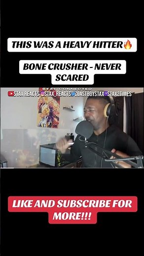 BONE CRUSHER - NEVER SCARED🔥 #bonecrusher #neverscared #firsttimehearing #reaction