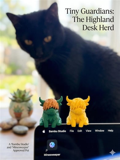 Highland Cow Monitor Sitter - 3D Printed Desk Pet - Cute Cow Computer Accessory - Cow Lover Gift - Aesthetic Office Decor - Desk Buddy - Etsy Australia