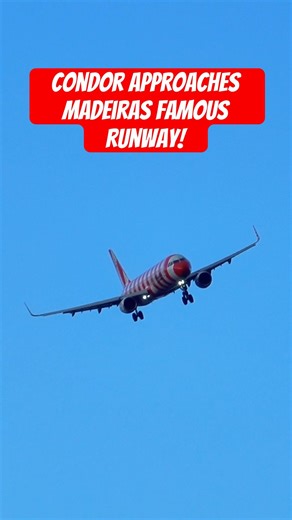 Condor A321 on the curved approach to Madeira #aviation #airbus #view #runway #airport #madeira #fyp