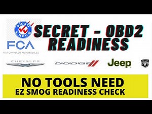 Drive Cycle Monitors Ready For Smog Chrysler, Jeep, Dodge, Ram, Fiat