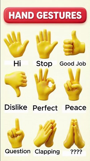 Do You Know All These English Hand Gestures? #english #challenge