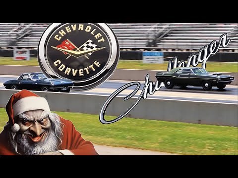 1970 Dodge Challenger TA vs 1965 Corvette big block - Stock Drag Race