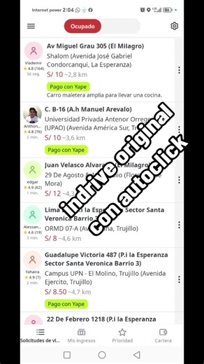 Cómo usar Indrive con autoclick sin baneo