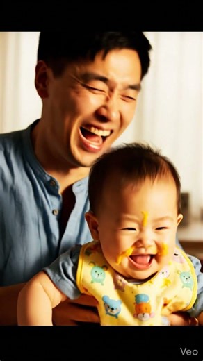 “Baby Tried to Feed Dad… Ate It Himself Instead 😂🍽️👶”