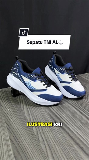 Bikin Sepatu untuk TNI Angkatan Laut 🔥 Sesuai request kalian ya ☺️ Dirancang dengan ilustrasi KRI Sriwijaya, motif loreng khas matra, dan warna biru dongker yang gagah 🔥 Gimana menurut kalian? Kasih nilai 1-100 dikomen ya🙏🏼 Pesan sepatu custom via DM atau cek bio. Harga mulai 170 ribuan, bisa satuan ✅ *Ini adalah konsep fan made bukan produk kolaborasi resmi* #sepatucsutom #bogorsneaker #sepatutnial #sepatutni