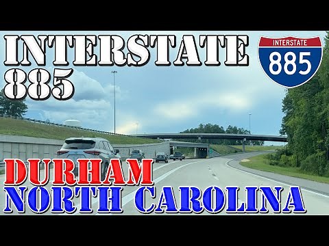I-885 - BOTH Directions - Durham - North Carolina - 4K Highway Drive