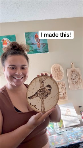 Hyper realistic bird drawing I made! #shortvideo #shorts #drawing #woodburning