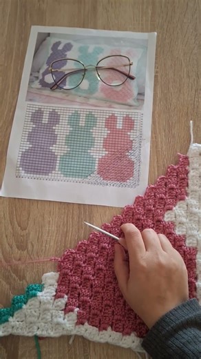 Crochet Au C2c #knitting #crochet #c2cknitting