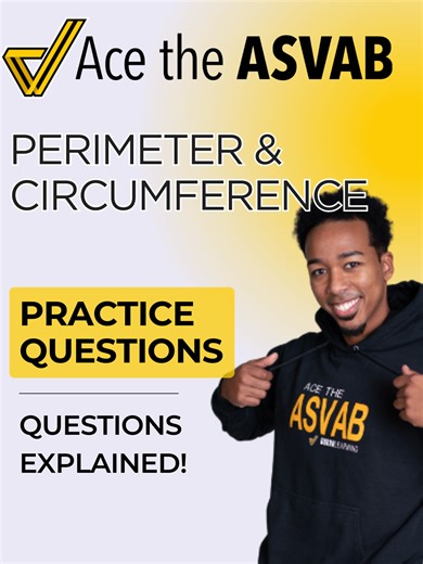 Perimeter & circumference—two easy score boosters. • 0:00 Rectangle perimeter • 3:35 Circle circumference Short, clear, and test-ready explanations. 👉 Link in bio or text 567-698-8867 Free ASVAB classes • Full program • Score predictors #AceTheASVAB #Circumference #Perimeter