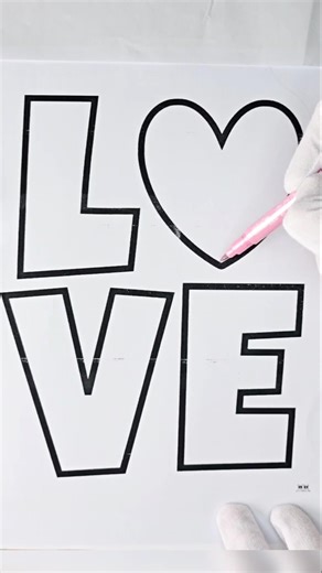 So Relaxing LOVE Coloring ASMR #love #asmr #shorts