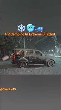 ❄️🚙 RV Camping in Snow Storm l Van Camping in Snow Blizzard #rvcamping #vanlife #snowcamping #rv