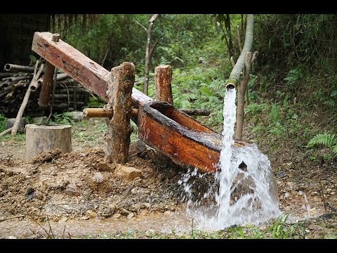 Primitive Skills: Water powered hammer (Monjolo) Part1
