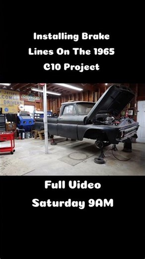 Installing Brake lines on the ‘65 C10 Full video Saturday at 9Am. #oldiron #c10 #mechanic