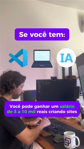 Se você tem VS Code + Qualquer laptop ou computador + IA....