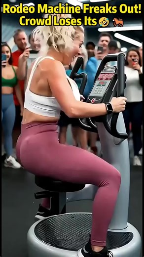 Runaway Rodeo Machine Goes Wild in Gym! Japanese Beauty’s Reaction Has Everyone Laughing 🤣🐎#G#GymFailF#FunnyVideoM#MechanicalHorseR#RodeoMachineW#usa