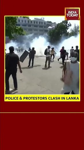 Colombo Protest Video: Protestors & Sri Lanka Police Clash, Over Hundred Injured | #shorts
