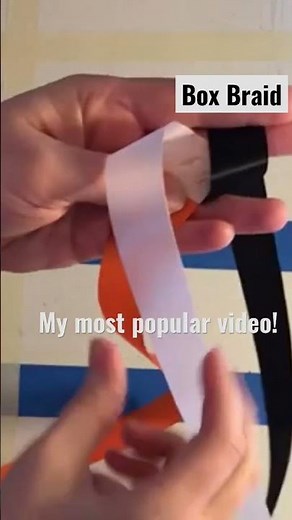 Box braid for a homecoming mum! #homecomingmums #homecoming #homecomingbraids #ribbon