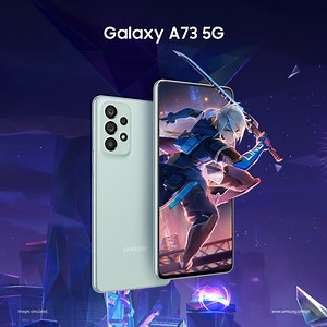Awesome always wins with the new #GalaxyA73 5G! 🥇 You can't lose with its 108MP OIS camera, ultrafast 5G, Snapdragon processor, 120Hz display, and IP67 durability! ⚡ Learn more: http://spr.ly/GalaxyA73-5G-MLBB | Samsung