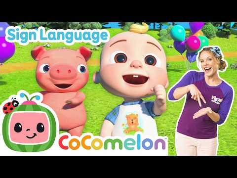 Freeze Dance with JJ! 🕺🪩 Learn ASL & Baby Sign Language for Kids with Cocomelon 🍉