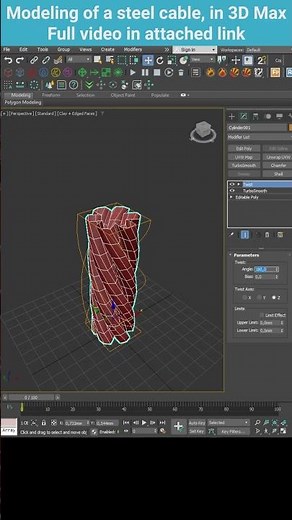 Quick Steel Cable Modeling in 3Ds Max | Short Tutorial #shorts #modelingtips #3dsmax #tips