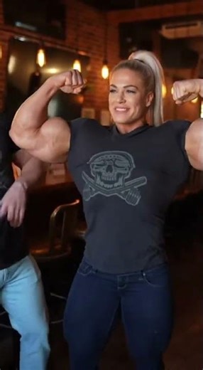 Female Bodybuilder Tight Dress #olympia #bicep #muscle #fbb #bodybuilding #bodybuilder