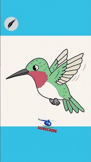 How to Draw a Stylized Hummingbird A Simple, Easy and Minimalist Drawing Tutorial #lidoartworks
