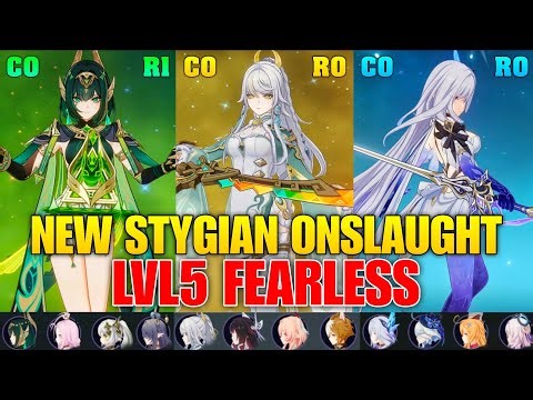 NEW STYGIAN ONSLAUGHT 6.5 | LV5 FEARLESS - LUNA VI | C0 NEFER, ZIBAI & SKIRK | GENSHIN IMPACT