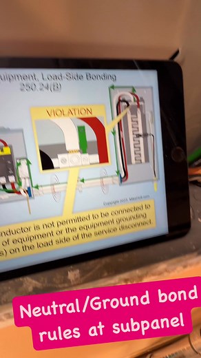 73K views · 870 reactions | Service: A neutral conductor must be run to the service disconnecting means and it must be bonded to the metal service disconnect enclosure (main bonding jumper) in accordance with 250.24(C) and 250.142(A). Feeder: A neutral-to-ground bond is not permitted at a 'sub-panel' that is supplied by a feeder, see 250.24(B), 250.32(B), and 250.142(B). #electrican #electricalcontractor #mikeholt #sparkylife #electricalapprentice | Mike Holt Enterprises | Facebook