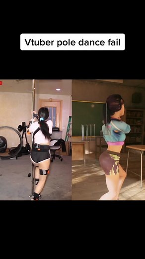 slightly cursed… #codemiko #vtuber #twitchclips #poledance #pole #twitch #twitchstreamer #mocap #tech #unreal #avatar