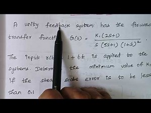 Steady state error (Problem no 5)